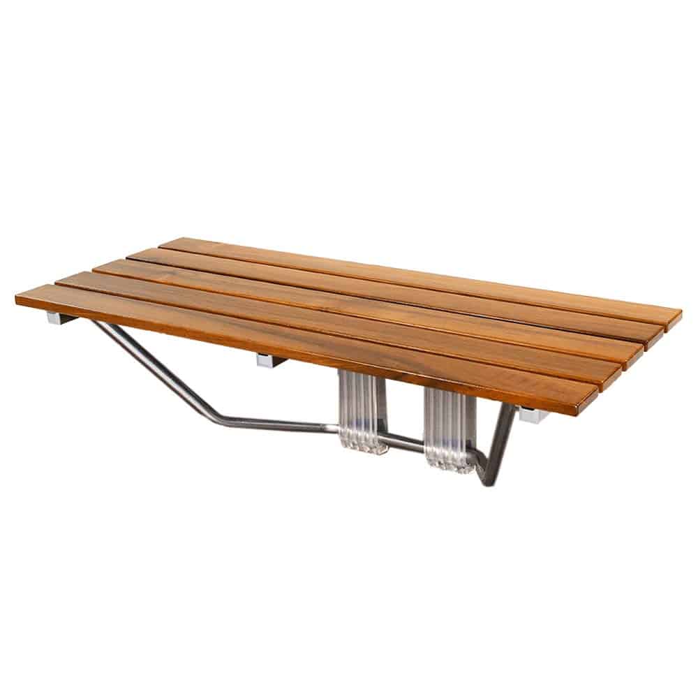 Buyer S Guide To The Best Folding Shower Seats   36 Inch Wide Teak Folding Shower Seat 